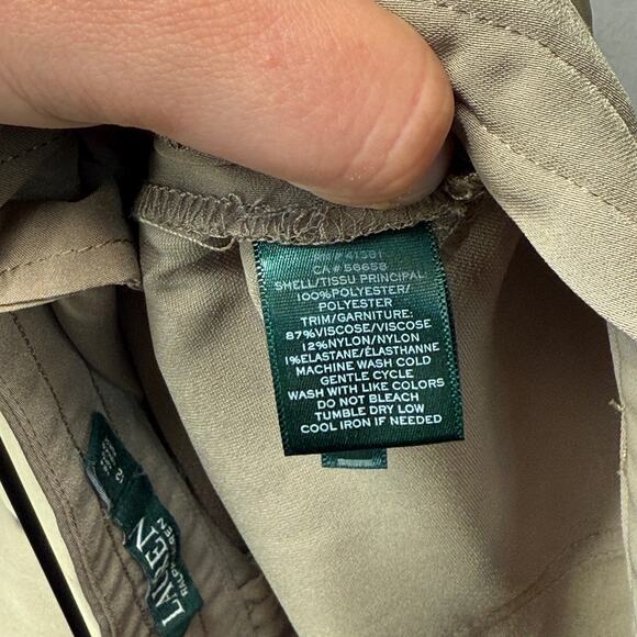 Lauren Ralph Lauren Women's Drawstring Jogger Pants Tan Size 12 - Picture 6 of 9